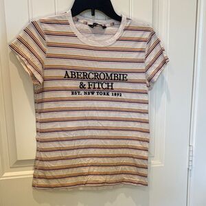 Abercrombie & Fitch Women's Multicolor Striped Tee